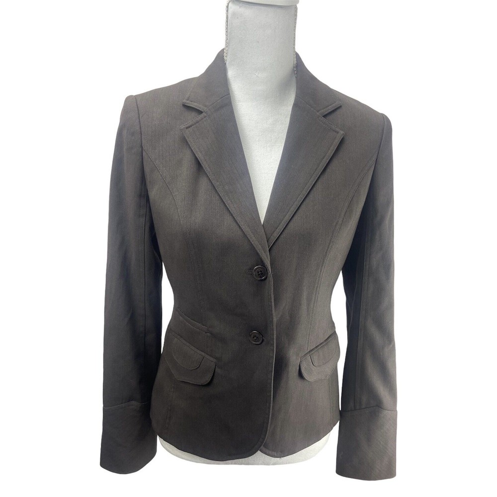 Atelier Blazer Women’s Size 2 Gray with  Blue Lining